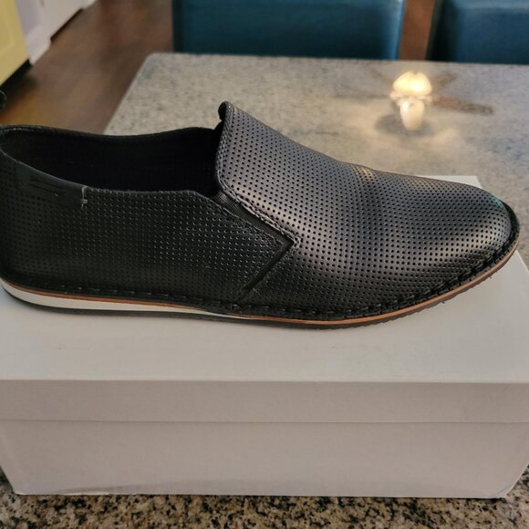 URI Minkoff Men’s Black Loafers Driving Dots size 11.5 New
